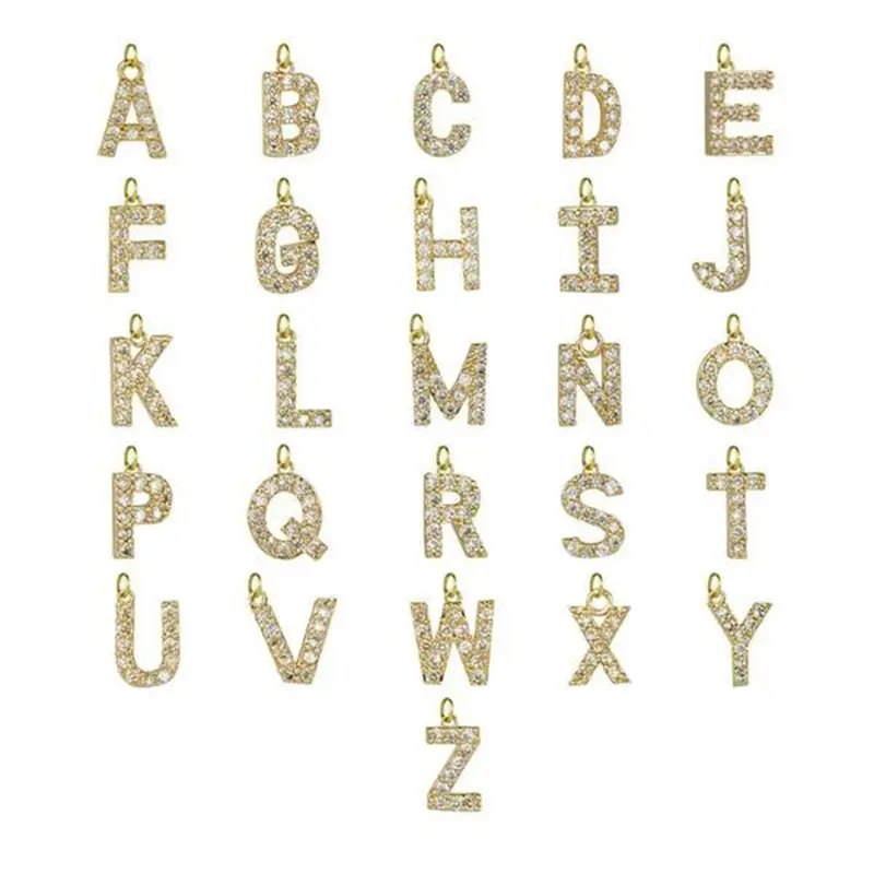 Women's Yellow Gold Heart-shaped Lasso Letter Pendant Necklace