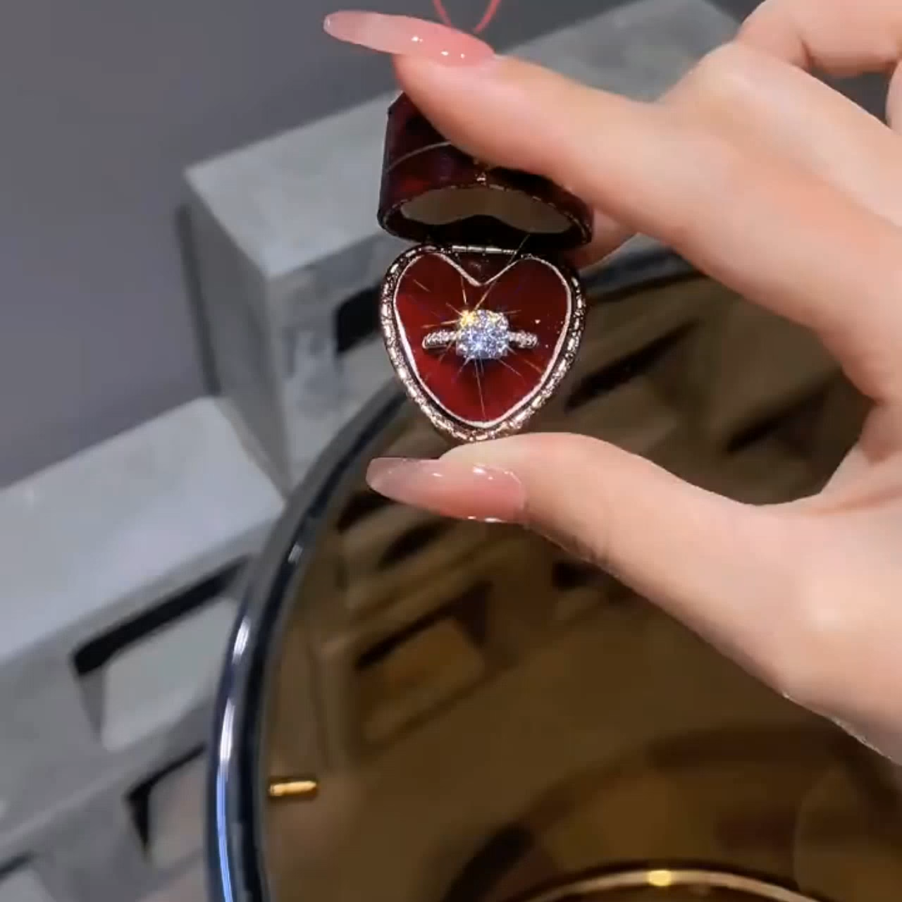 Round Cut Moissanite Diamond White 925 Sterling Silver Classic Engagement Ring