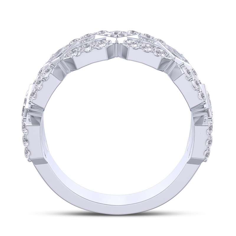 Princess Cut Diamond White 925 Sterling Silver Men's Wedding Ring