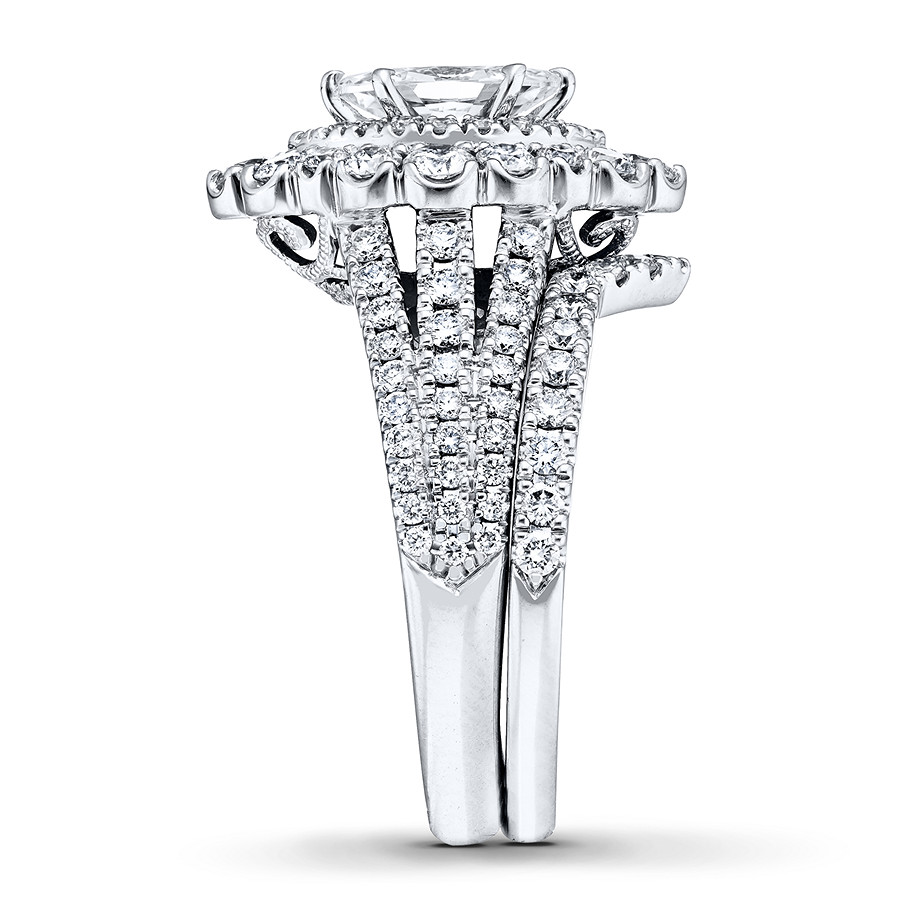 Marquise Cut Diamond White 925 Sterling Silver Double Halo Bridal Ring Set