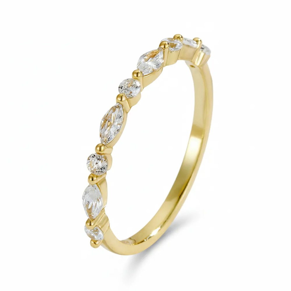 Radiant Cut Diamond White Sterling Silver Stackable Bridal Ring Sets
