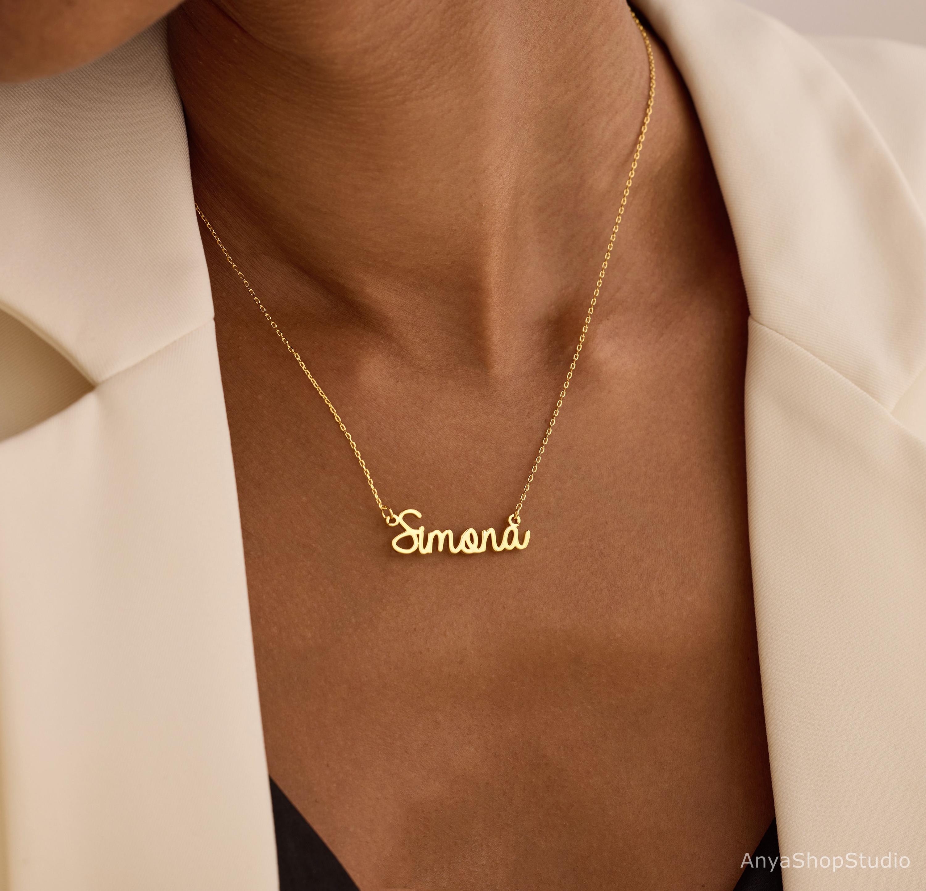 Custom Name Necklace 18K Gold Plated Name Necklace