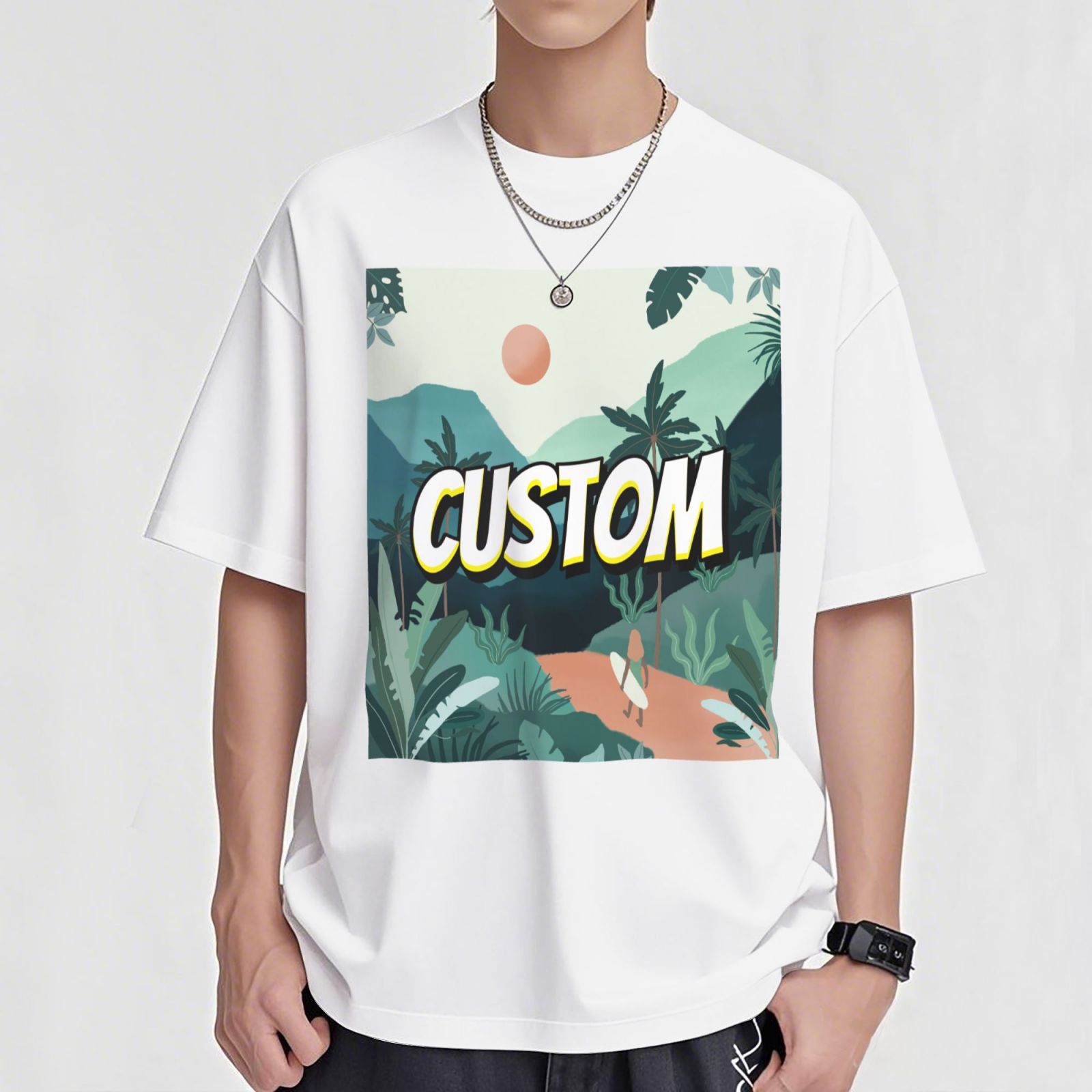 230g Pure Cotton Short Sleeve T-Shirt - Direct Printing, Soft and Breathable for Men and Women