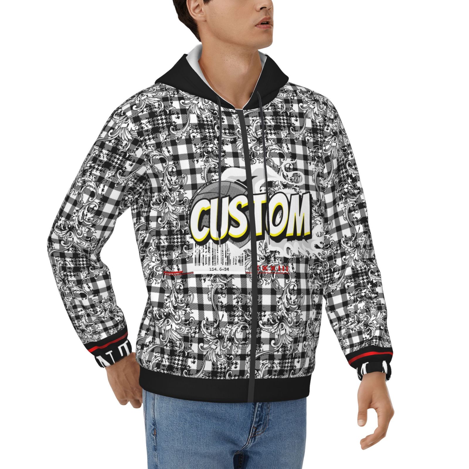 Hoodies for Men Long Sleeve Zip Up Hoodie Hooded Sweatshirts Casual  Jacket Full Zipper Hoody with Pockets