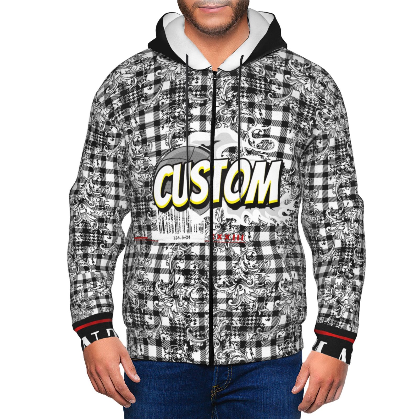 Hoodies for Men Long Sleeve Zip Up Hoodie Hooded Sweatshirts Casual  Jacket Full Zipper Hoody with Pockets