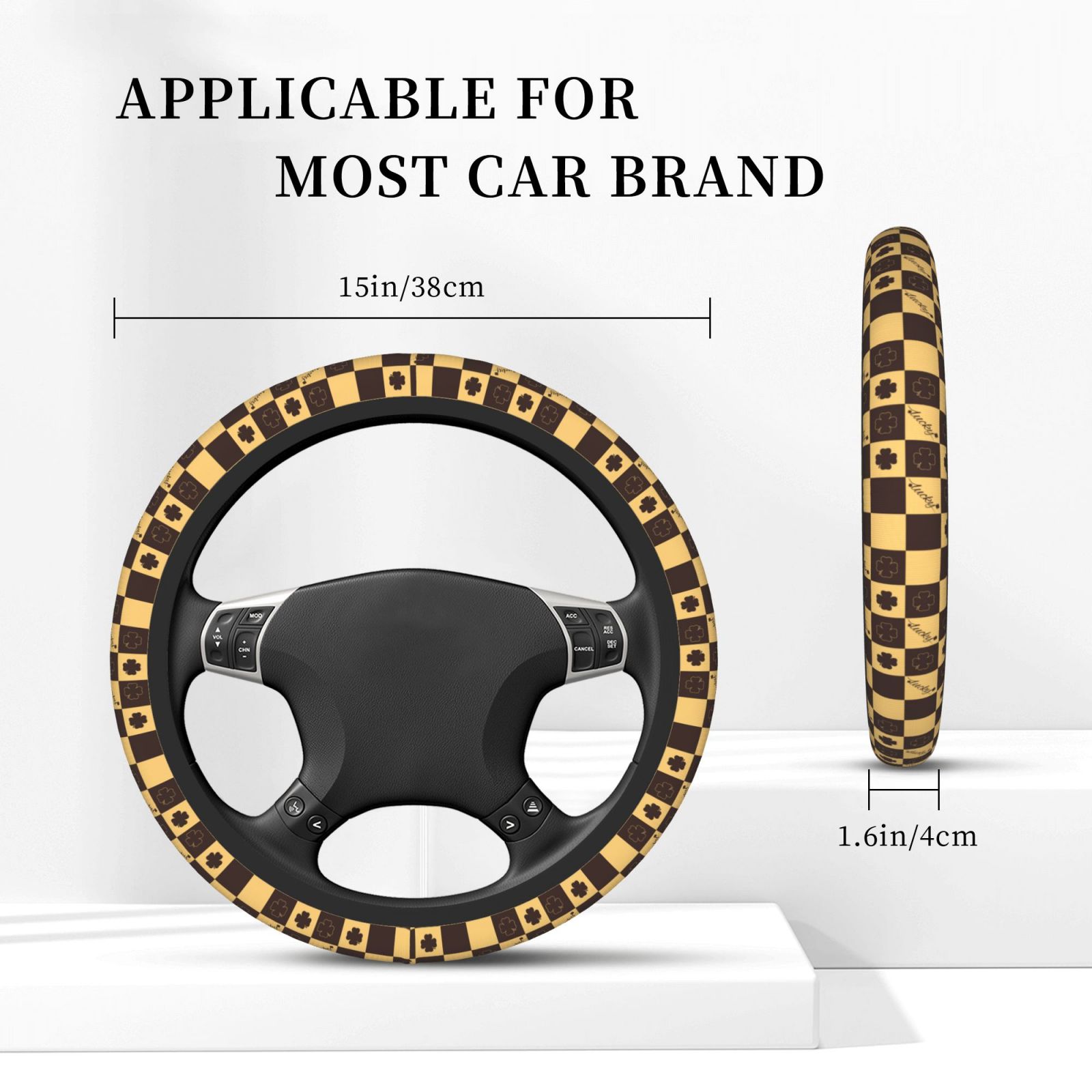  Steering Wheel Cover, Elasticity Anti-slip Car Steering Wheel Cover Protector 
