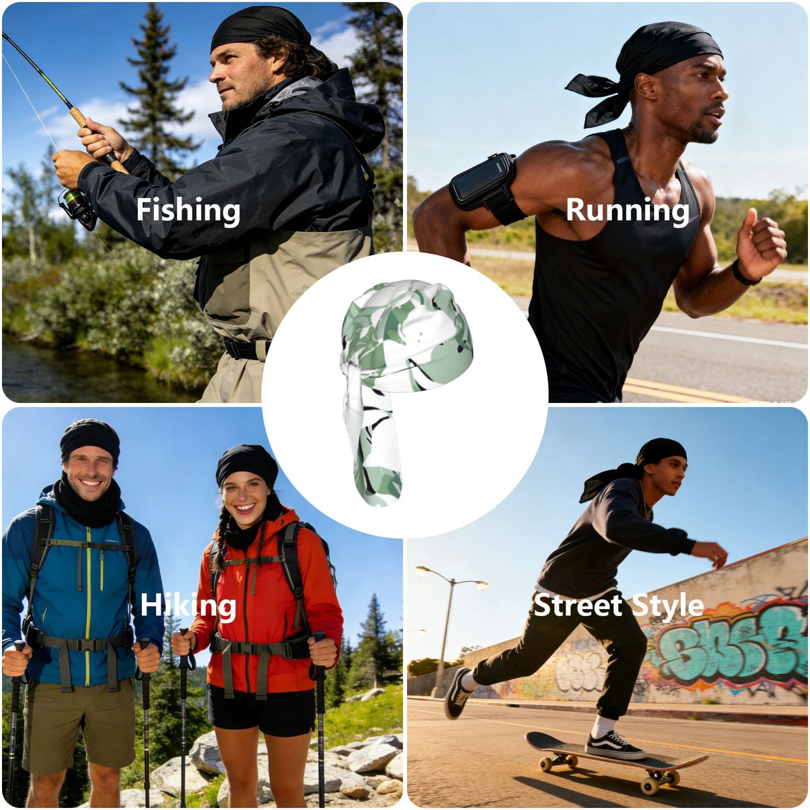 Anti-UV Head Protection Headband Sports Hiking Skating Cycling Running Riding Head Wrap