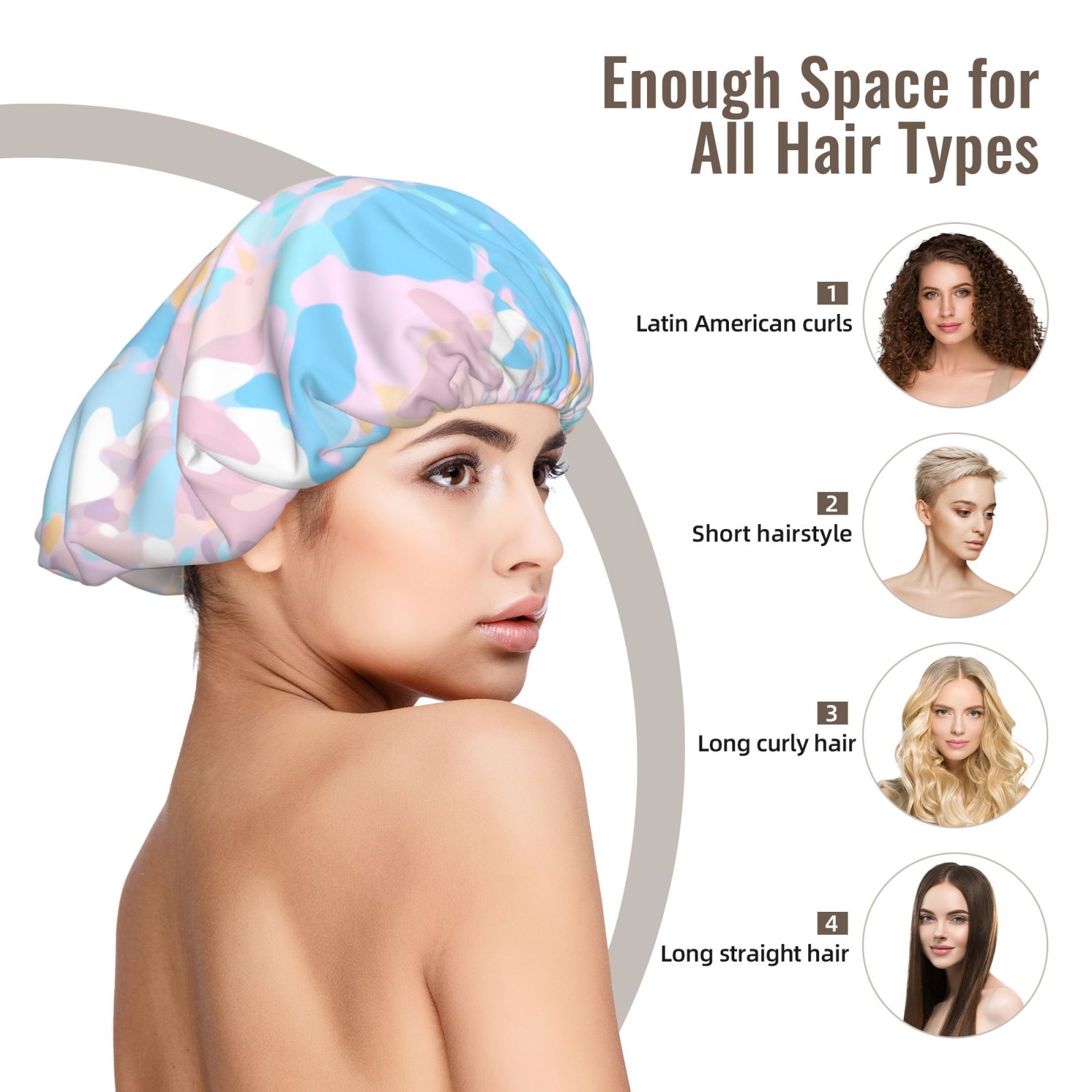 Hair Bonnet Hair Wrap for Sleeping, Imitation Silk Bonnet Sleep Night Cap for Women Hair Care