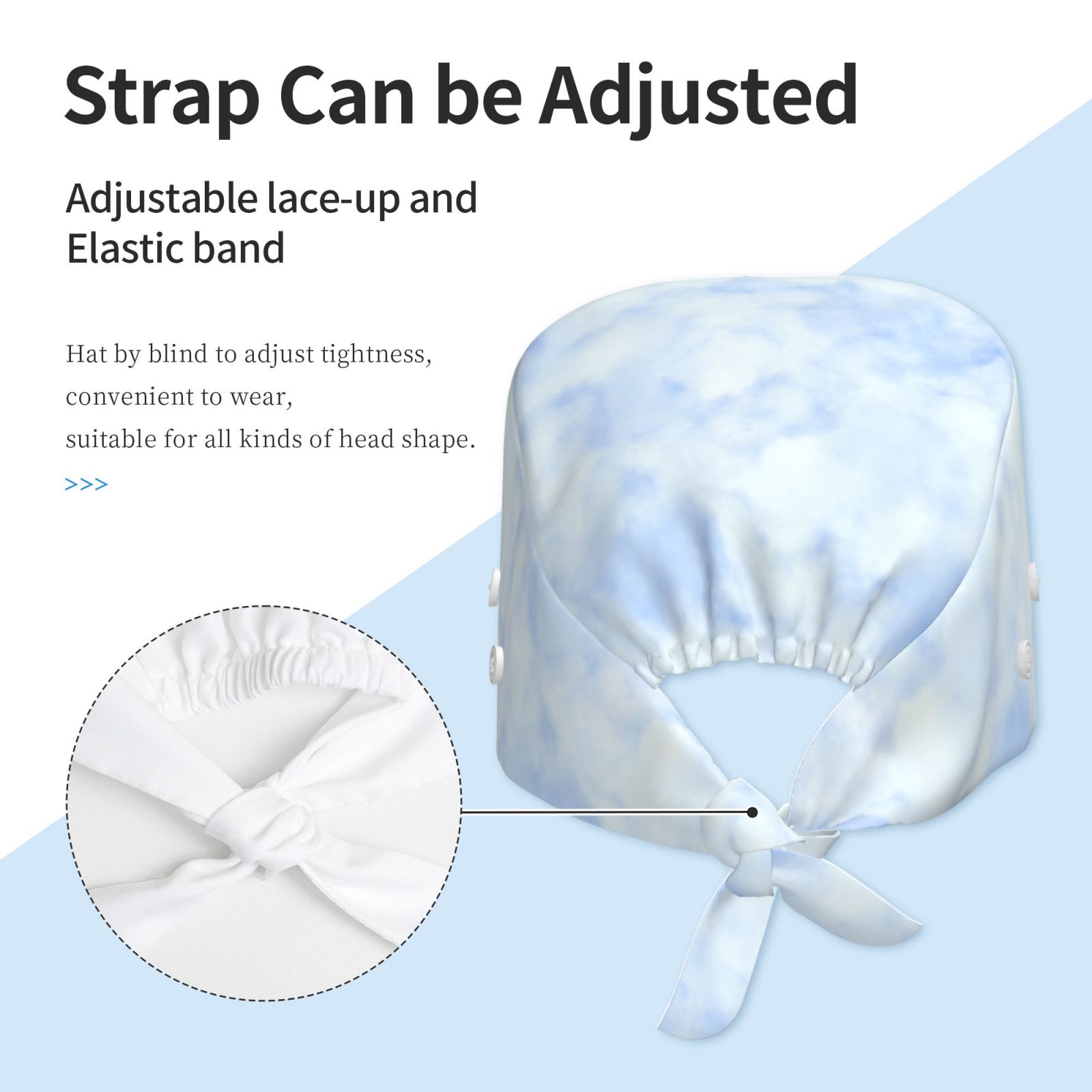 Working Cap,Adjustable  Scrub Hat With Button