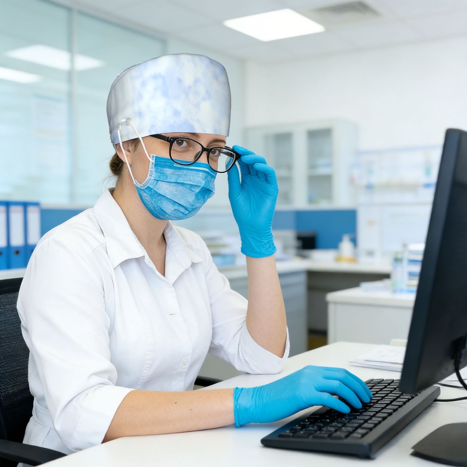 Working Cap,Adjustable  Scrub Hat With Button
