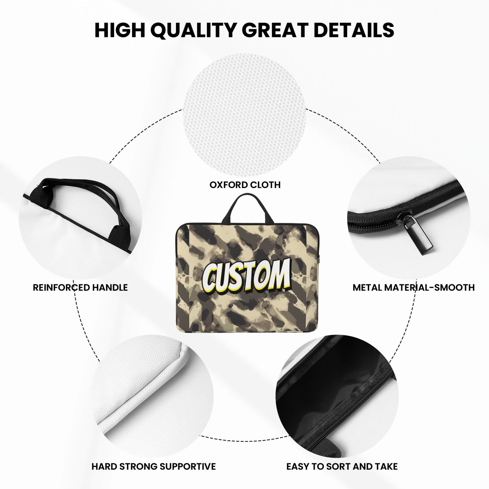 Protective Laptop Sleeve Case 14 inch, Waterproof Slim Computer Cover Bag with Handle Compatible 