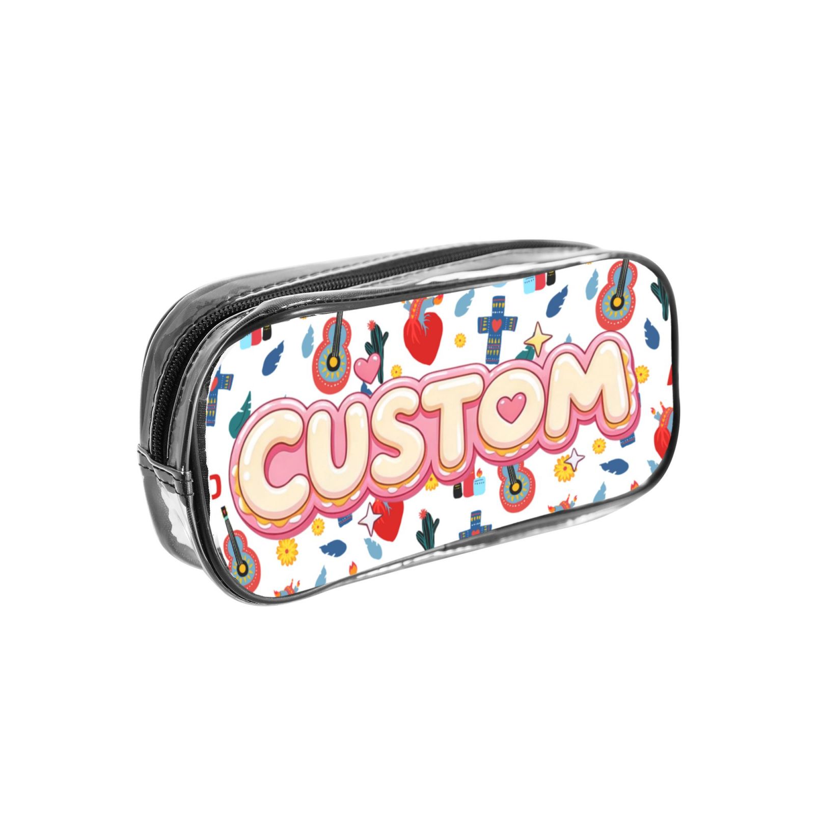 Clear Transparent Pencil Case, Versatile Storage for Stationery, Toiletries, Makeup & Office Supplies