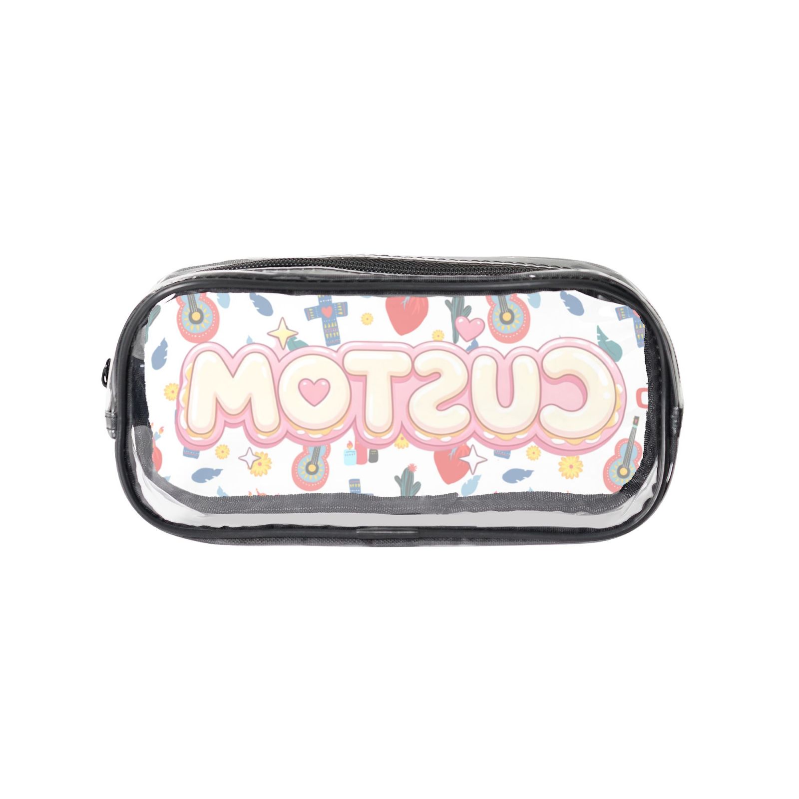 Clear Transparent Pencil Case, Versatile Storage for Stationery, Toiletries, Makeup & Office Supplies