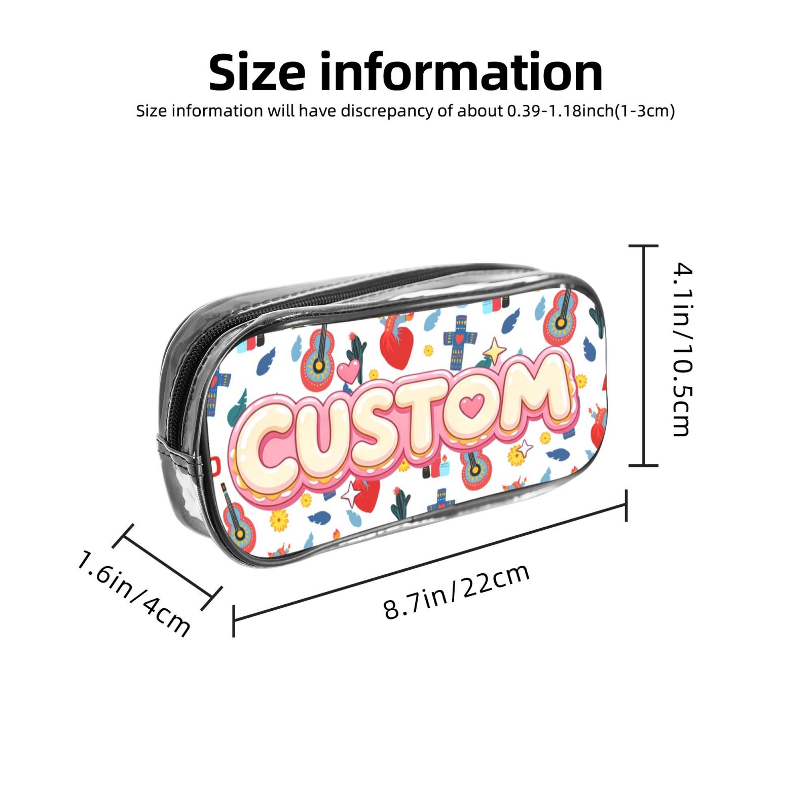 Clear Transparent Pencil Case, Versatile Storage for Stationery, Toiletries, Makeup & Office Supplies