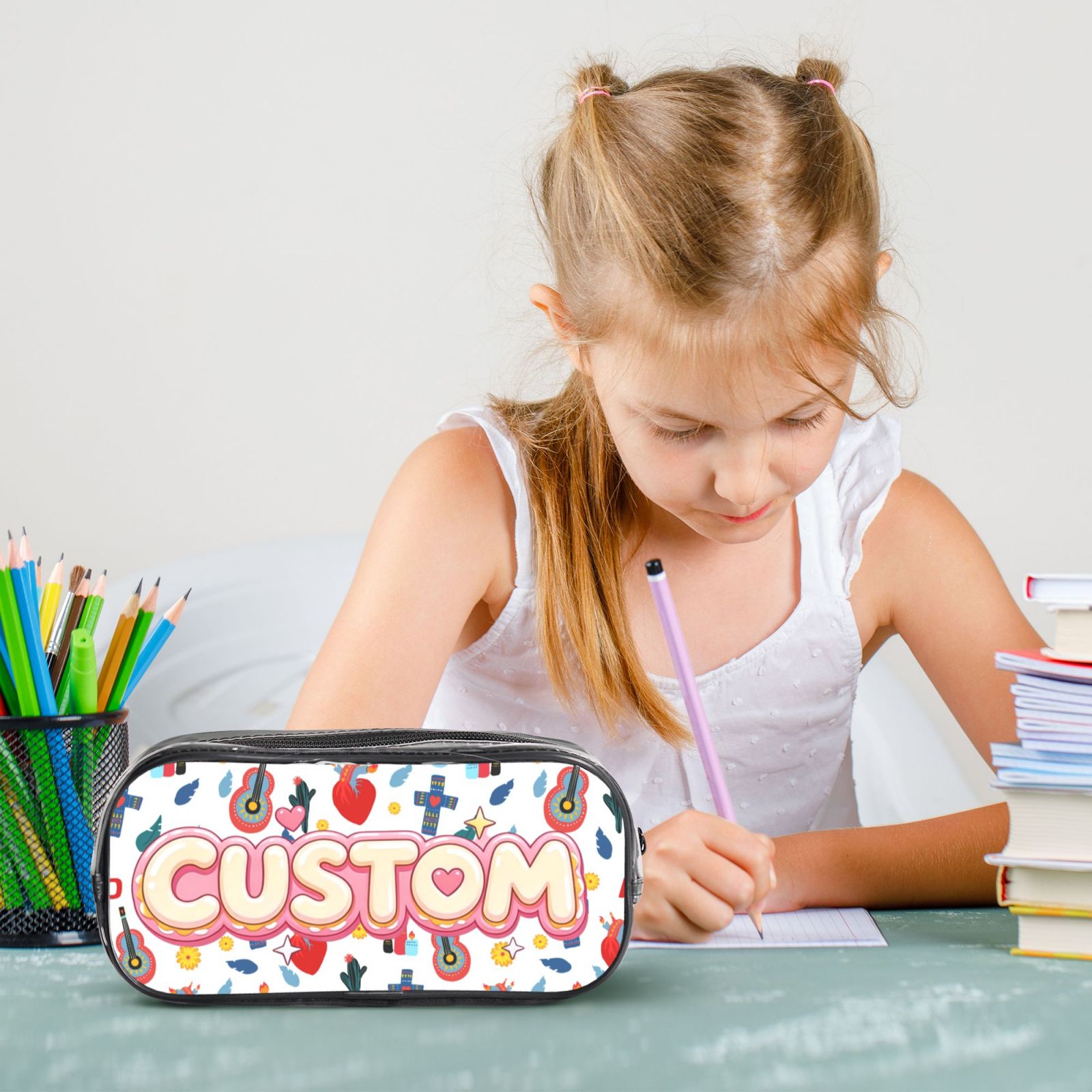 Clear Transparent Pencil Case, Versatile Storage for Stationery, Toiletries, Makeup & Office Supplies