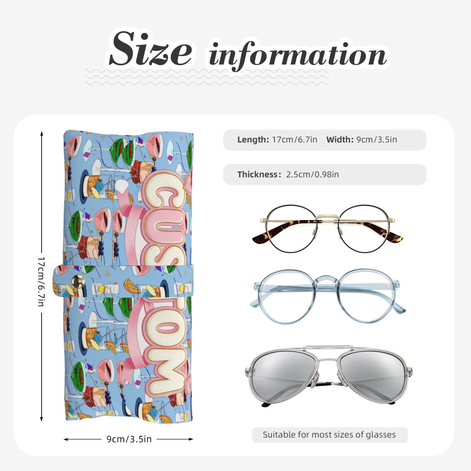  Leather Glasses and Sunglasses Case – Real Leather Protective Holder for Reading Glasses