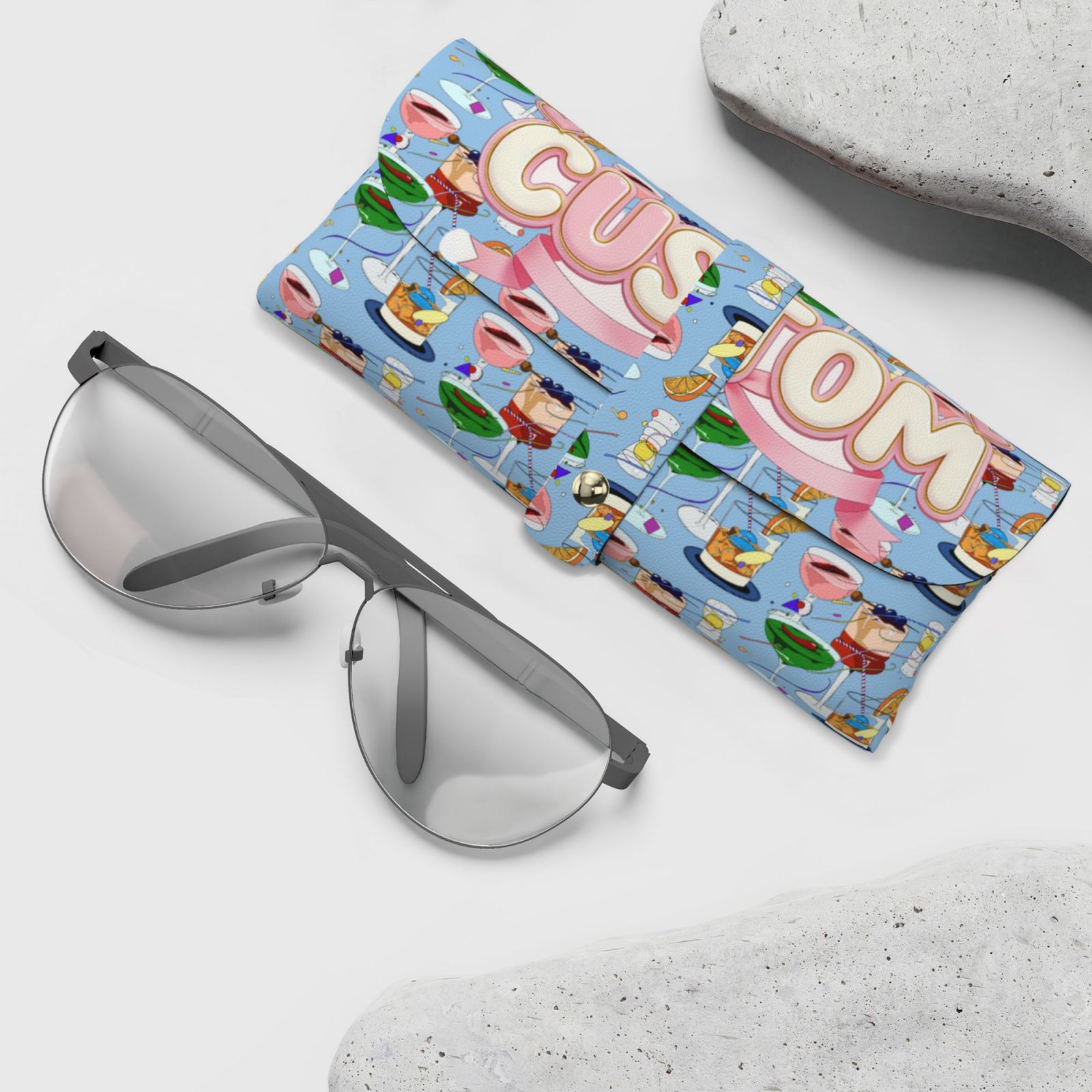  Leather Glasses and Sunglasses Case – Real Leather Protective Holder for Reading Glasses