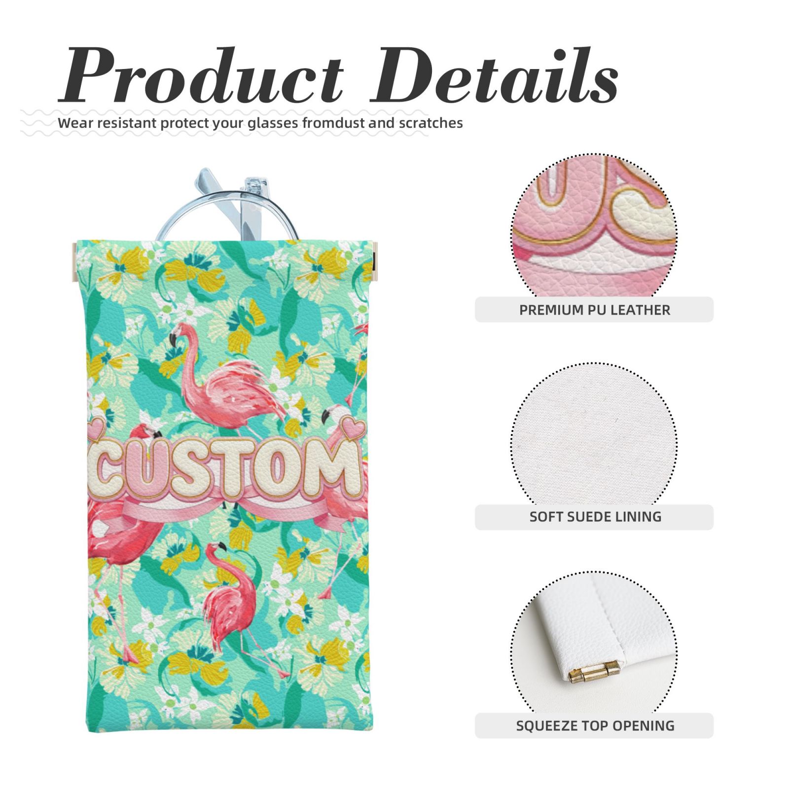 Leather Glasses and Sunglasses Case – Real Leather Protective Holder for Reading Glasses