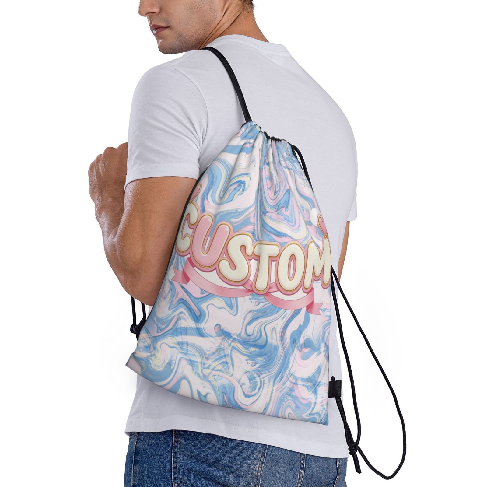 Personalised Drawstring Bag Custom Drawstring Backpack 