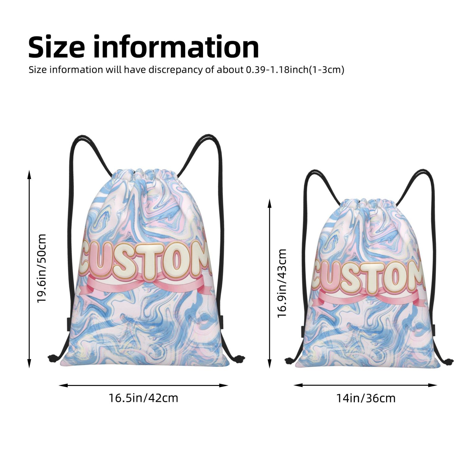 Personalised Drawstring Bag Custom Drawstring Backpack 