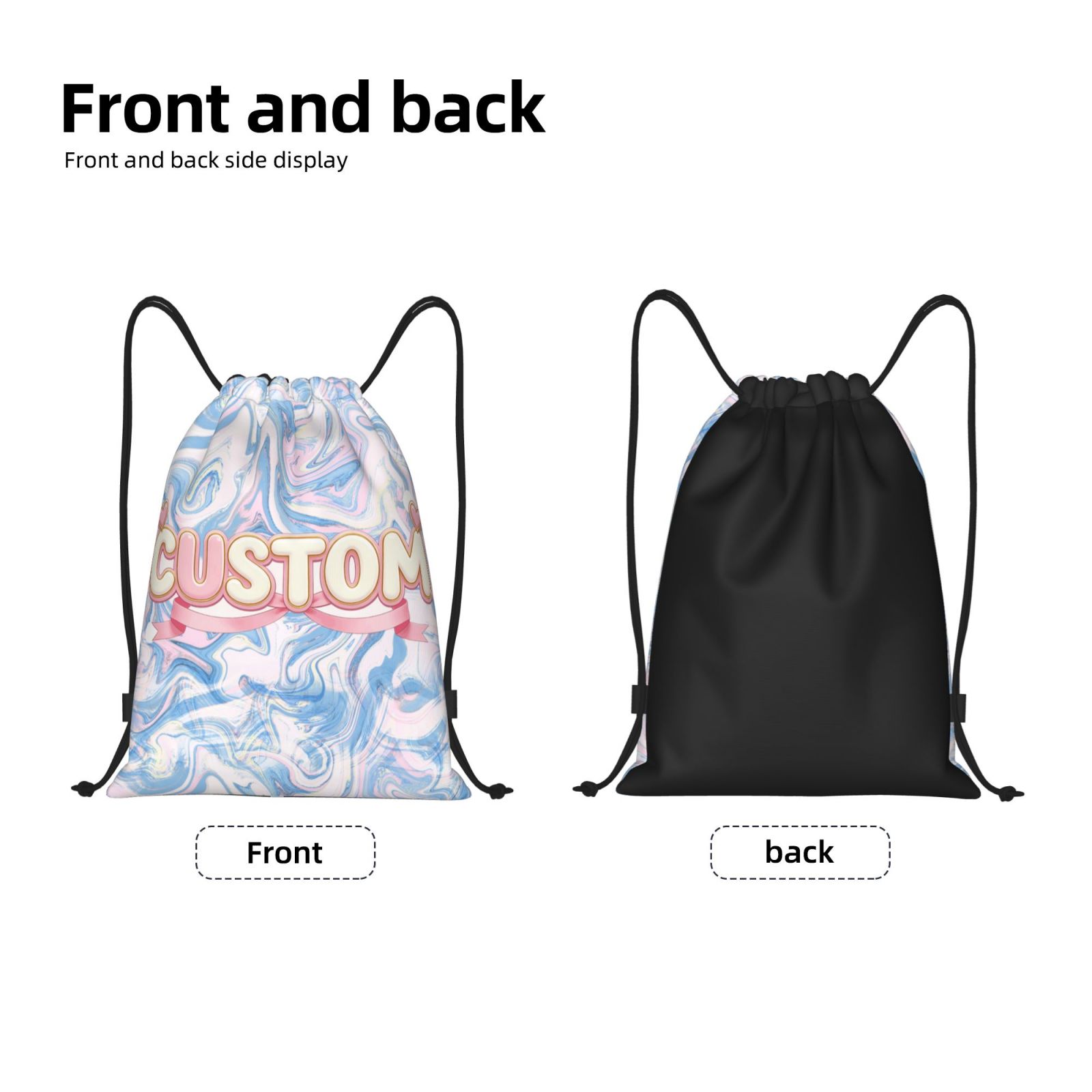 Personalised Drawstring Bag Custom Drawstring Backpack 