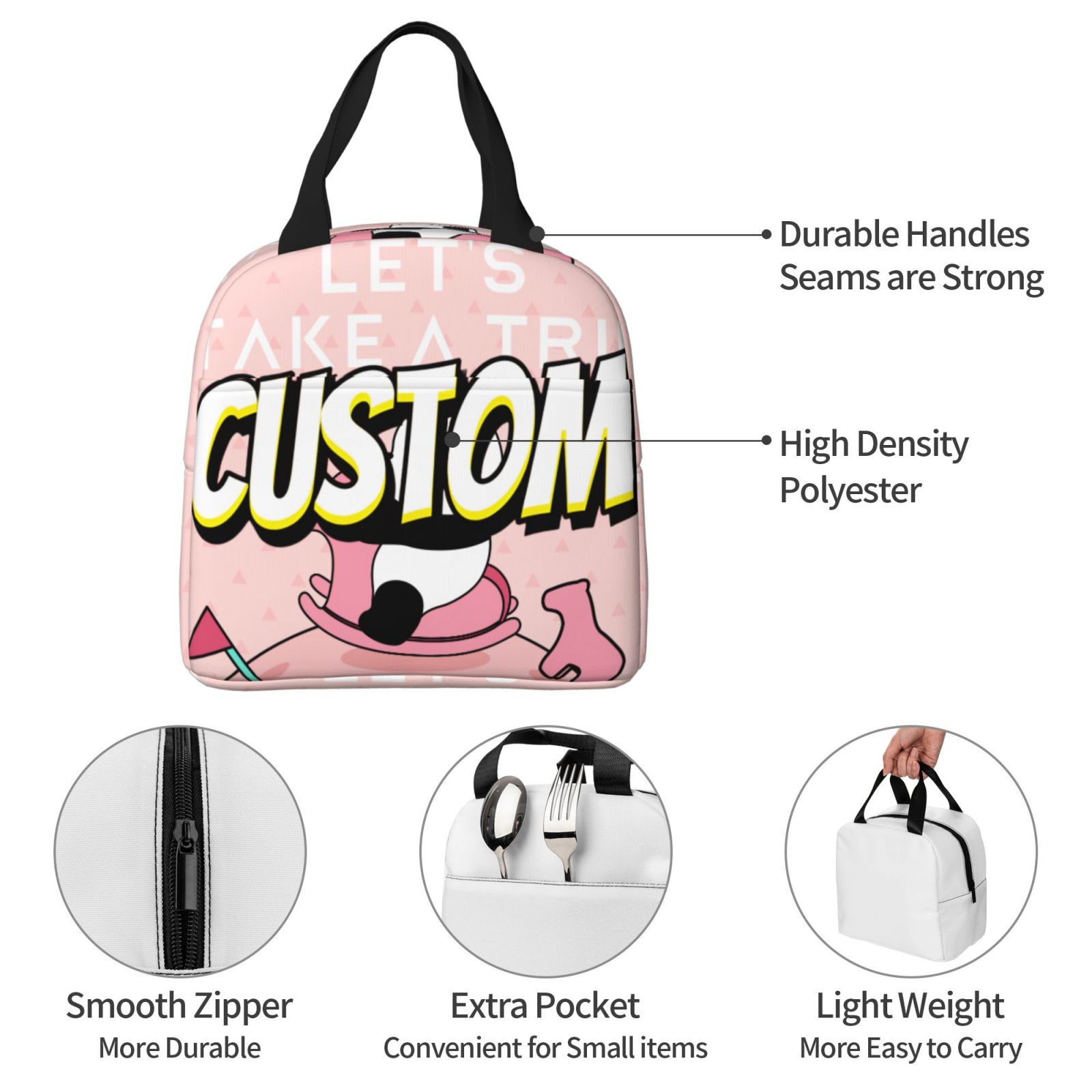 Lunch Bags for Women Men, Portable Insulated Lunch Bag Water-Resistant Leak-Proof Lunch Box Tote Bag