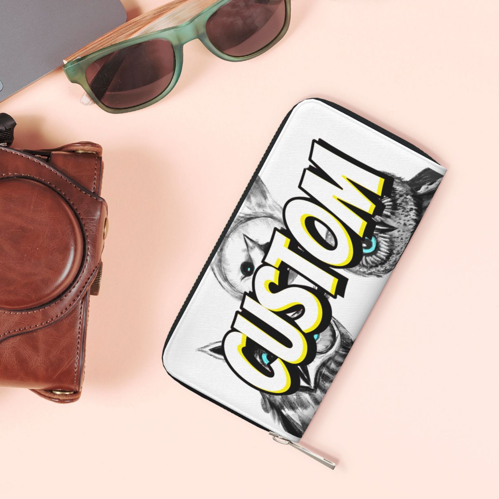 Leather Women's Wallets, Large Capacity Long Ladies Purse Card Holder Purse