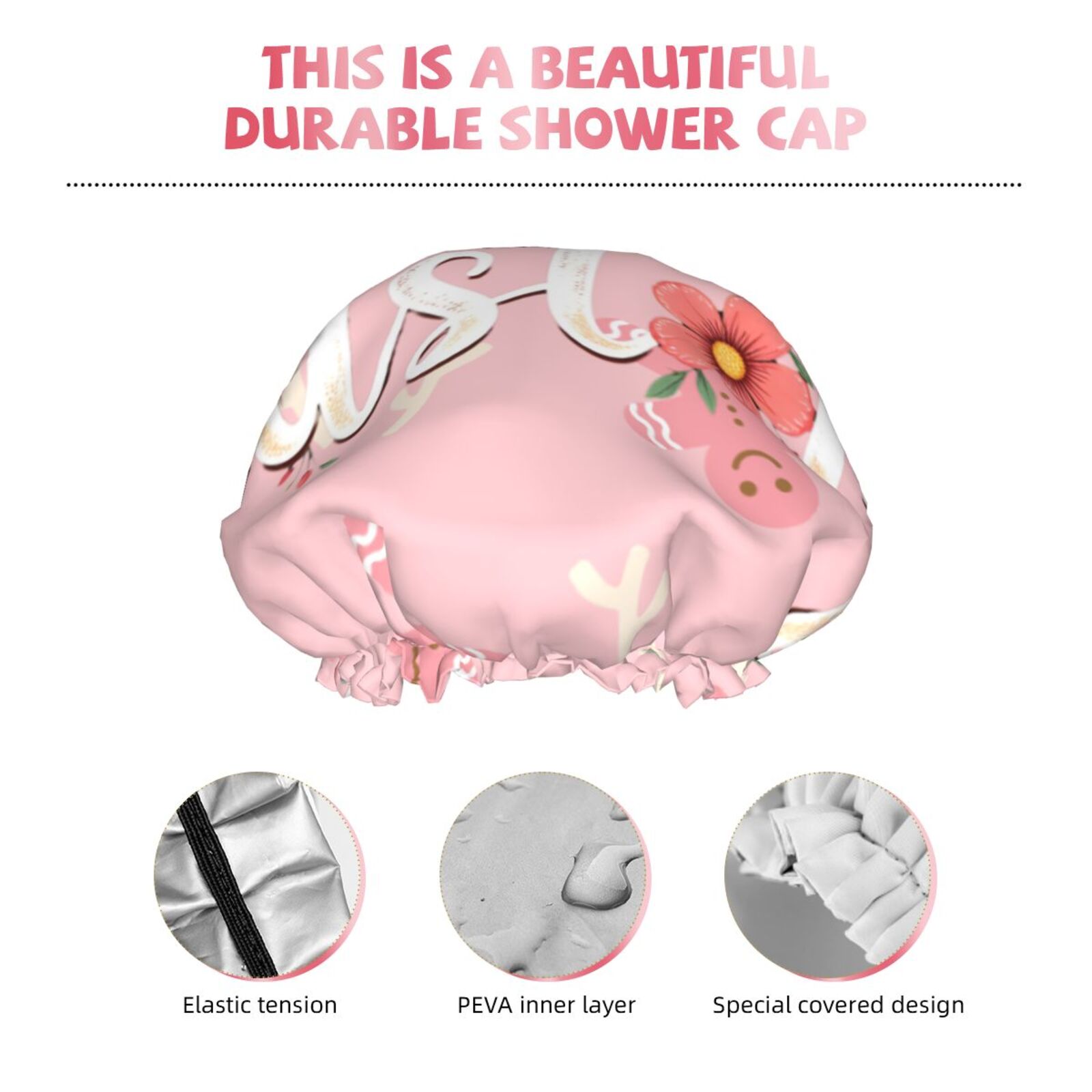  Double-Layer Waterproof Reusable Hair Cap