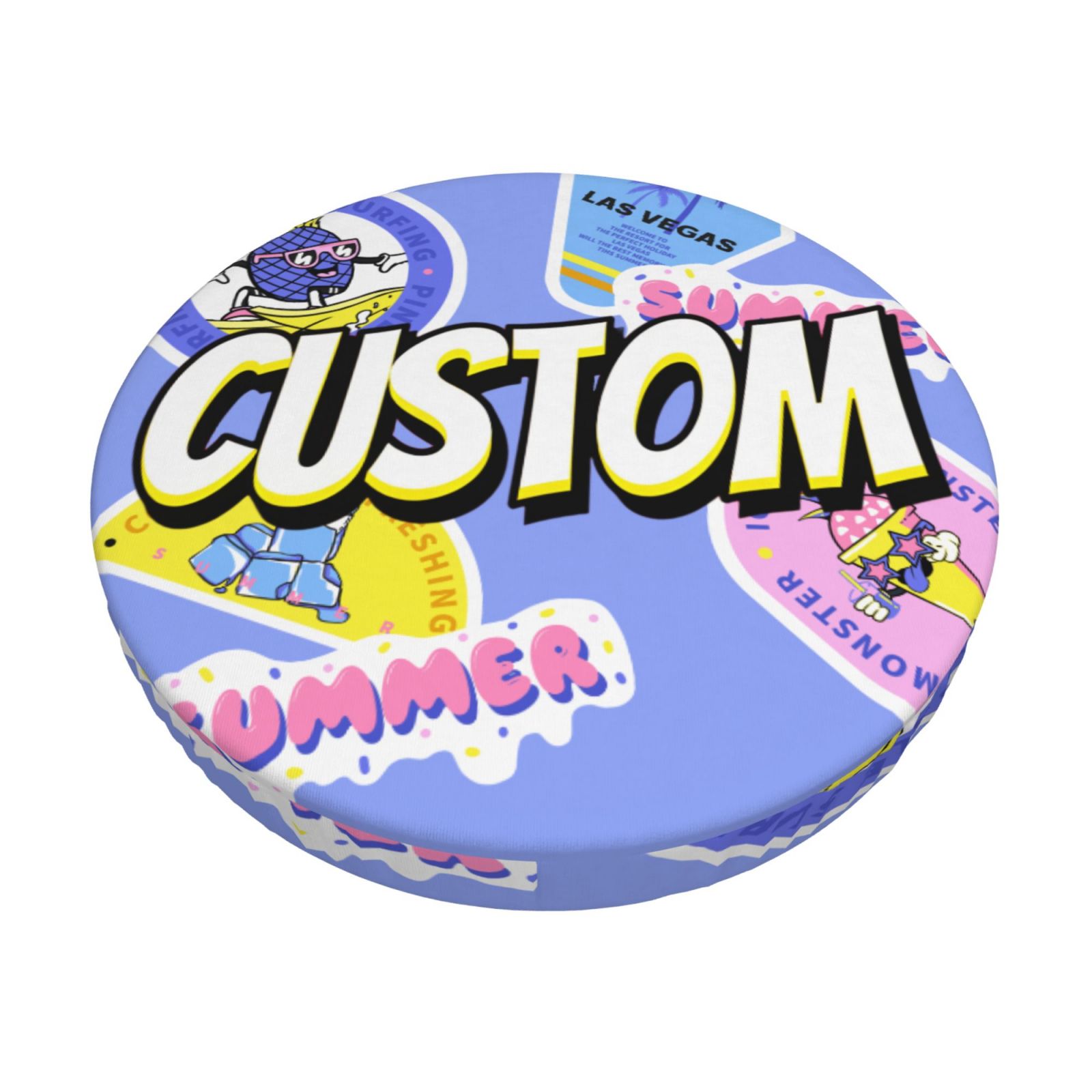 Round Bar Stool Cushion Cover  Seat Protector With Non-Slip Design