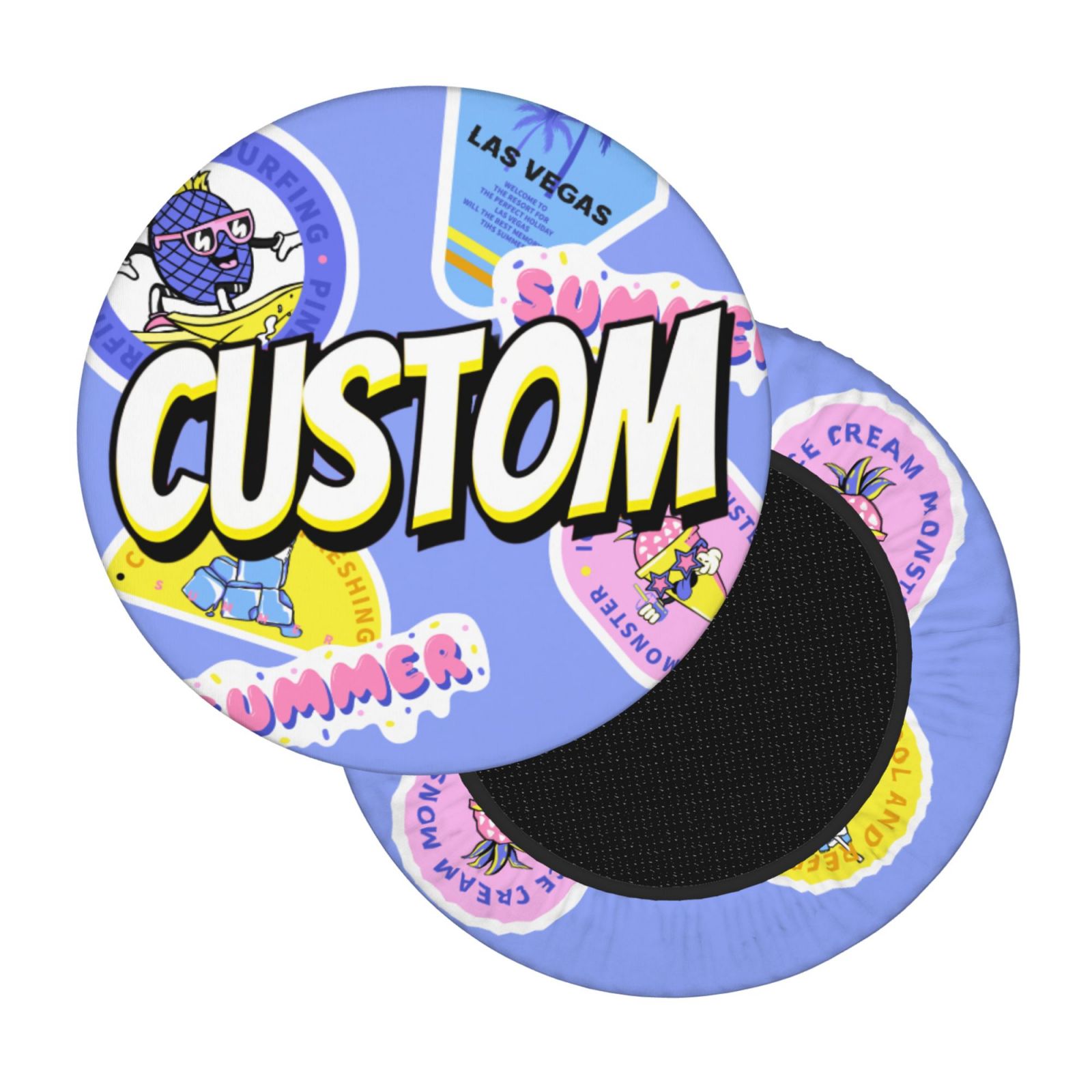 Round Bar Stool Cushion Cover  Seat Protector With Non-Slip Design