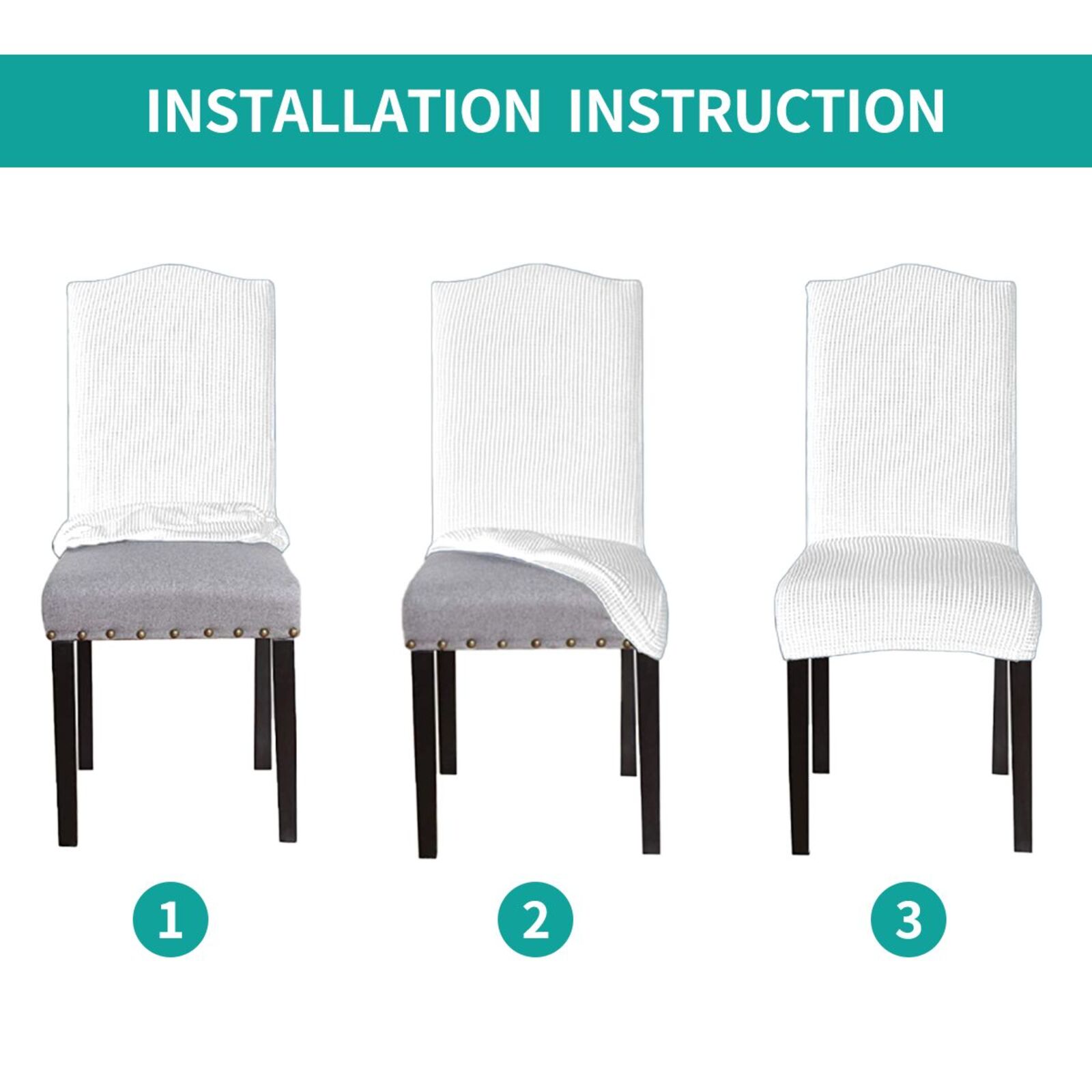 Dining Room Chair Covers   Elastic Removable Washable Seat Covers for Hotel Kitchen Banquet Ceremony