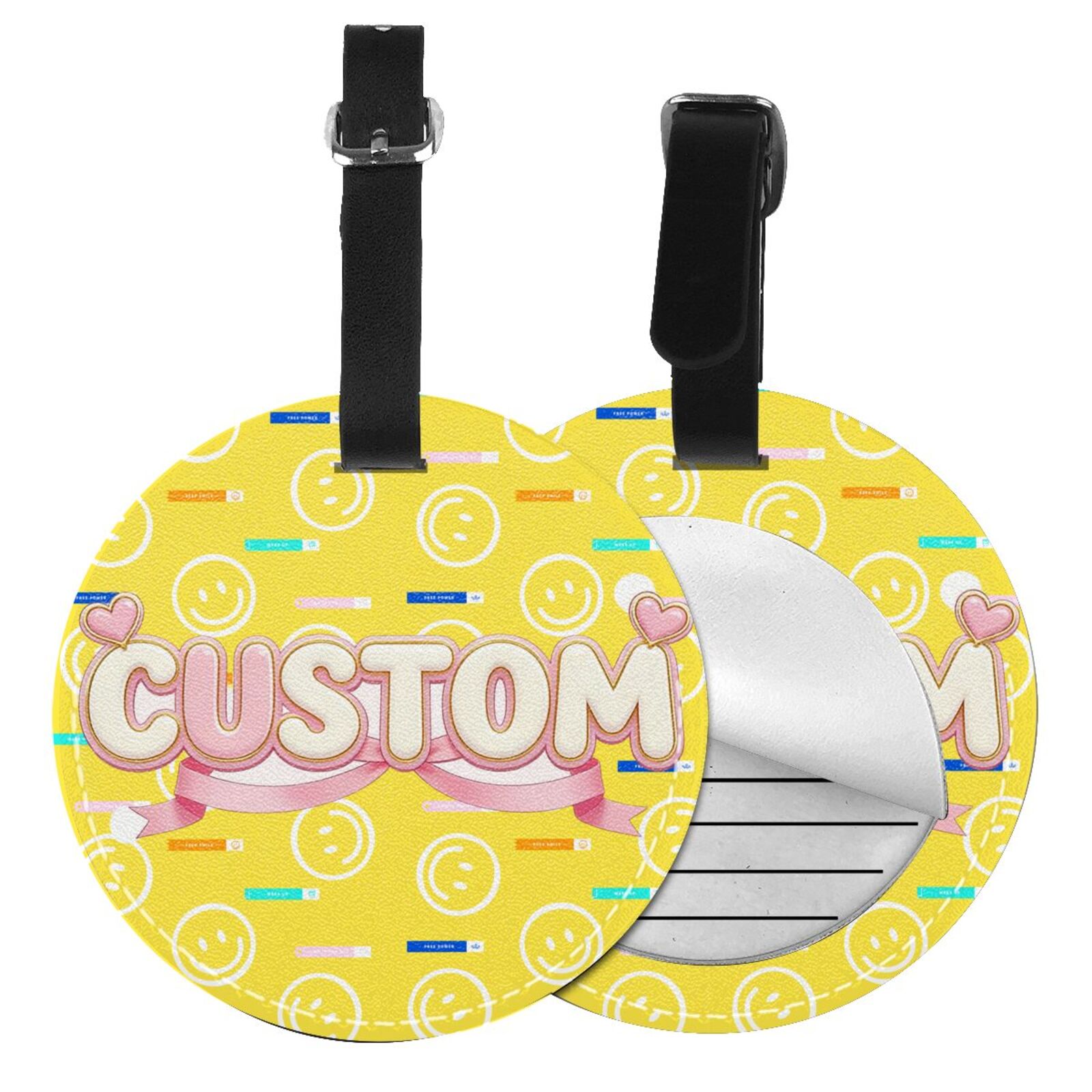 Luggage Tags, Leather Luggage Labels with Name ID Card, Hanging Information Labels for Travel Suitcase