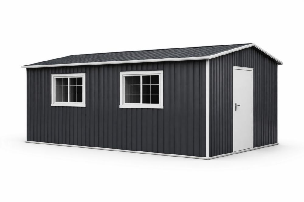 Capanno da Giardino in Acciaio Zincato 500x300x250 cm Grigio-Finevaro