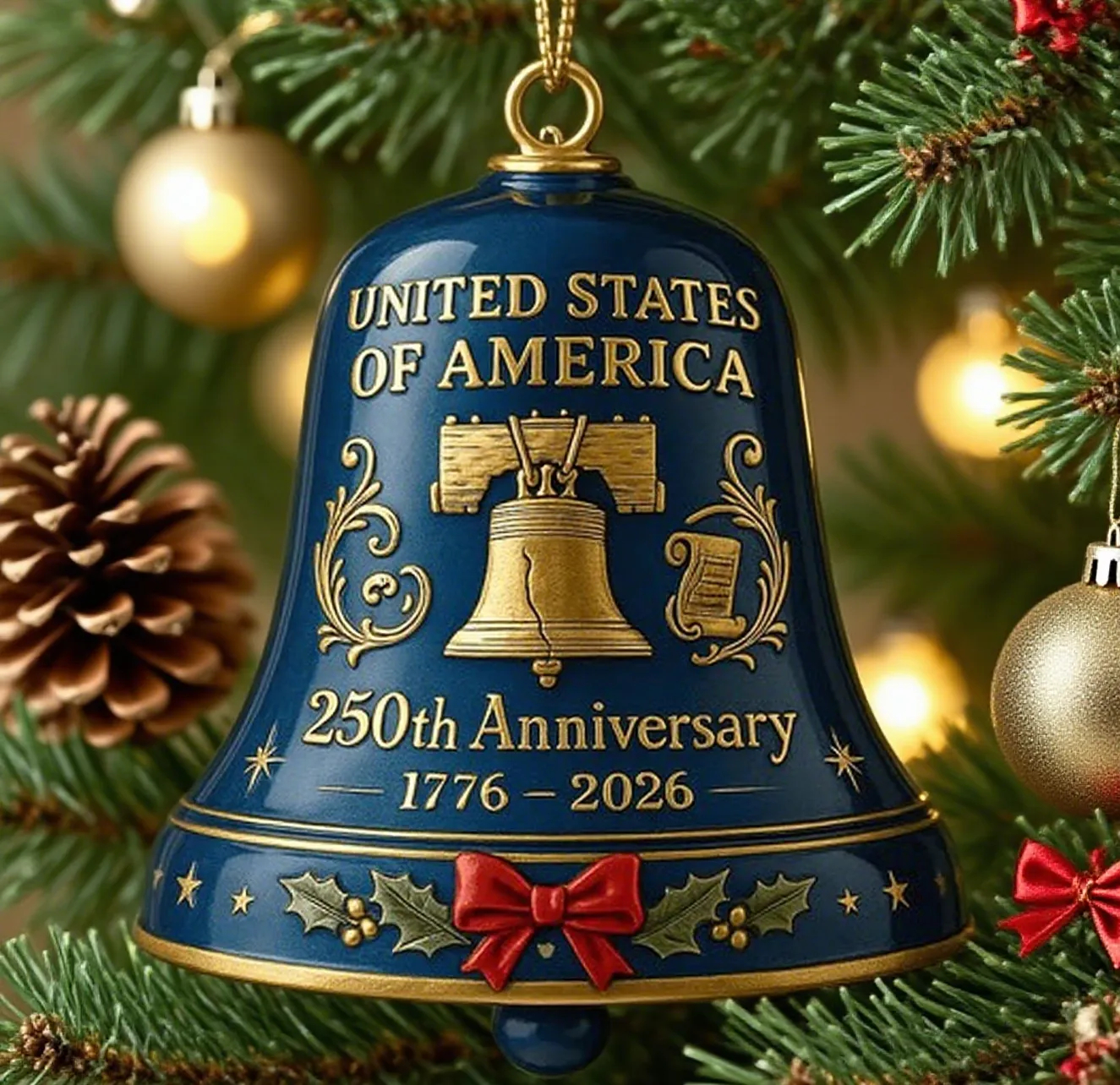 🔥Last Day 49% OFF -United States 250th Anniversary Bell Ornament