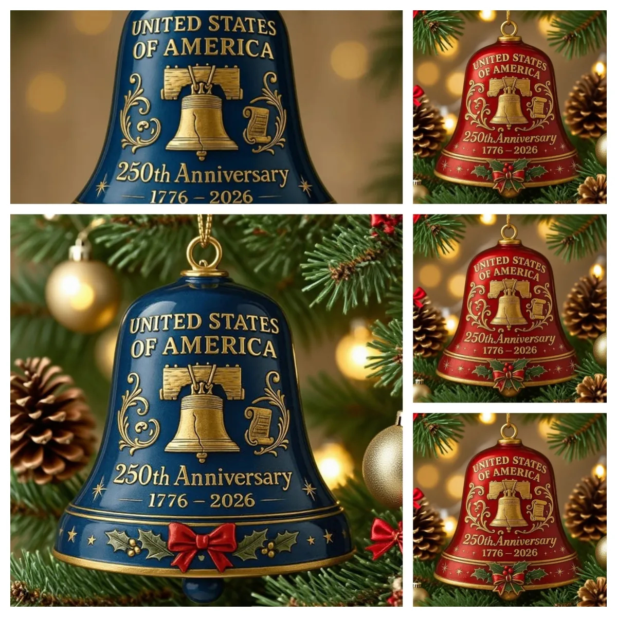 🔥Last Day 49% OFF -United States 250th Anniversary Bell Ornament