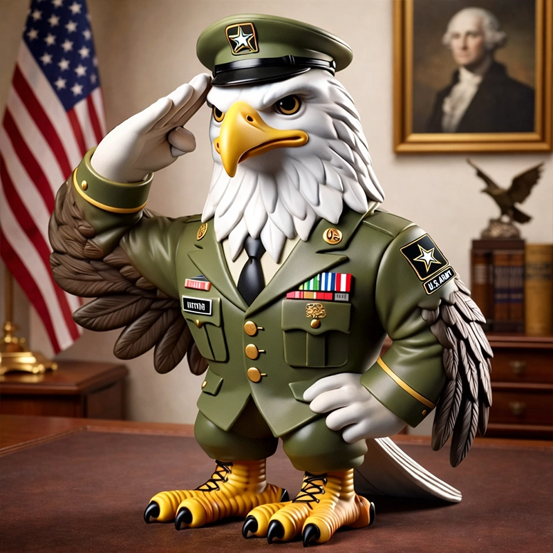🎖️ Patriotic Eagle Military Figure | Resin Collectible Decor🦅