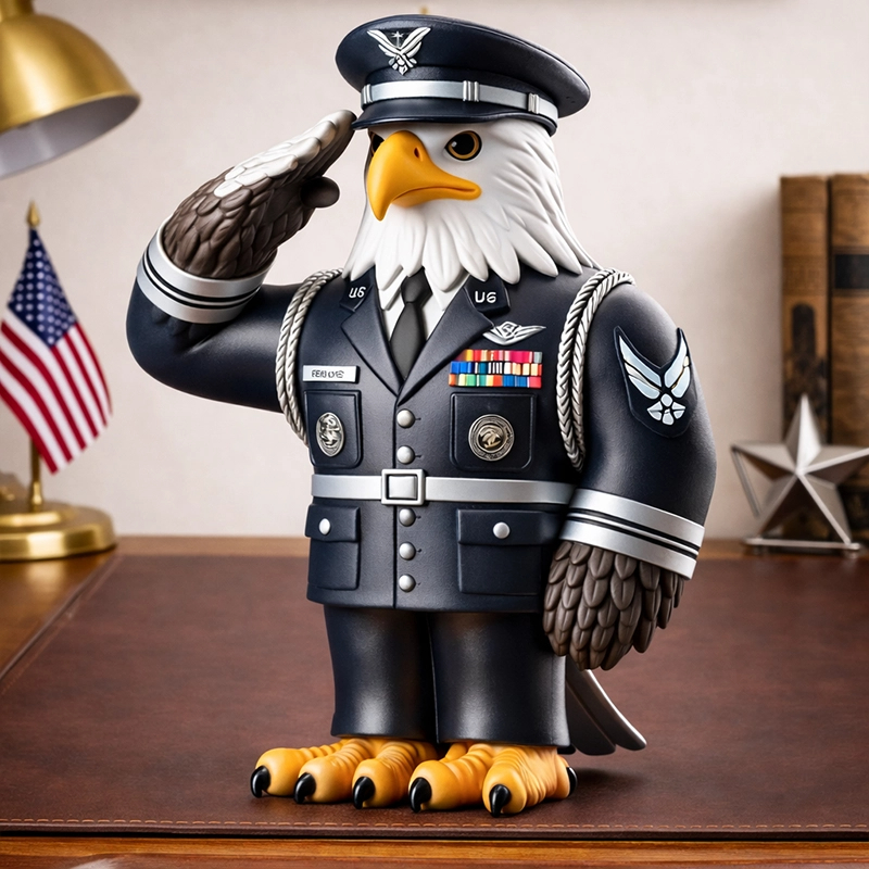 🎖️ Patriotic Eagle Military Figure | Resin Collectible Decor🦅