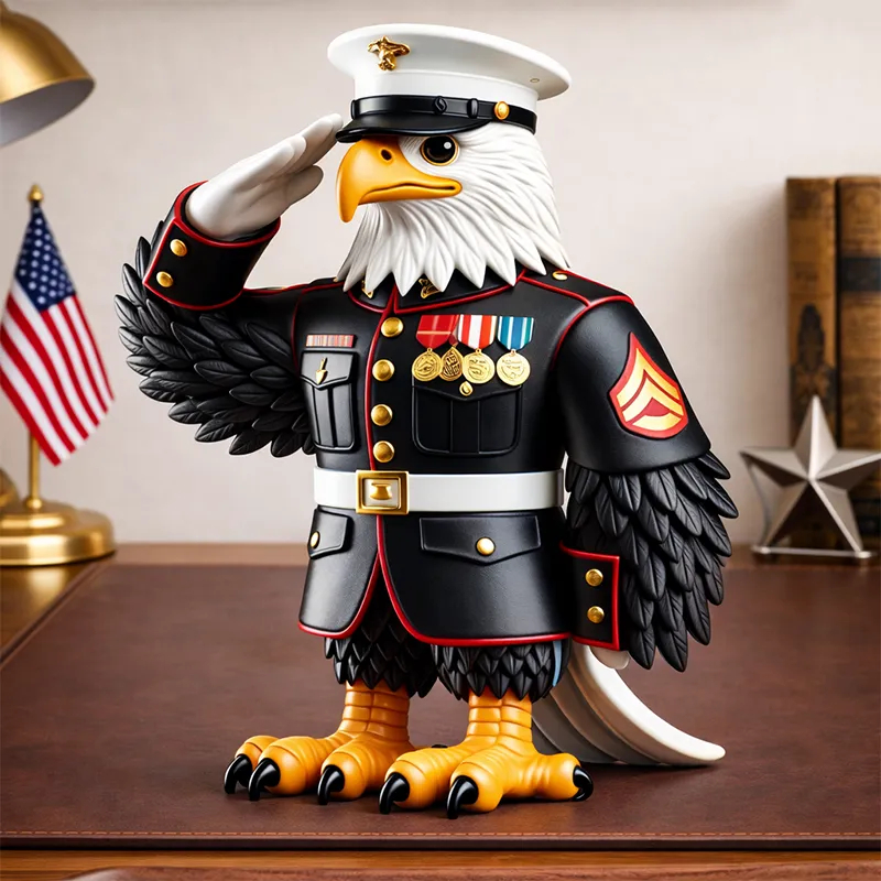 🎖️ Patriotic Eagle Military Figure | Resin Collectible Decor🦅