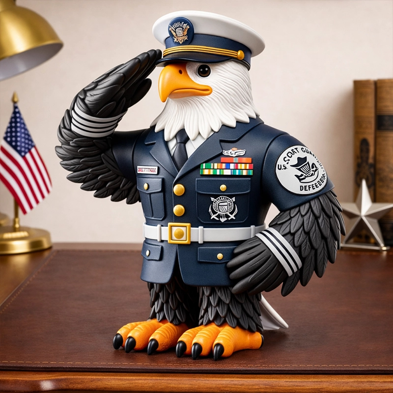 🎖️ Patriotic Eagle Military Figure | Resin Collectible Decor🦅