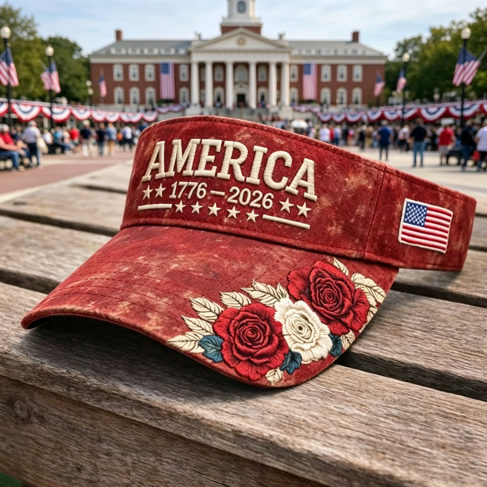 US 250th Anniversary Art Print Casual Tennis Cap