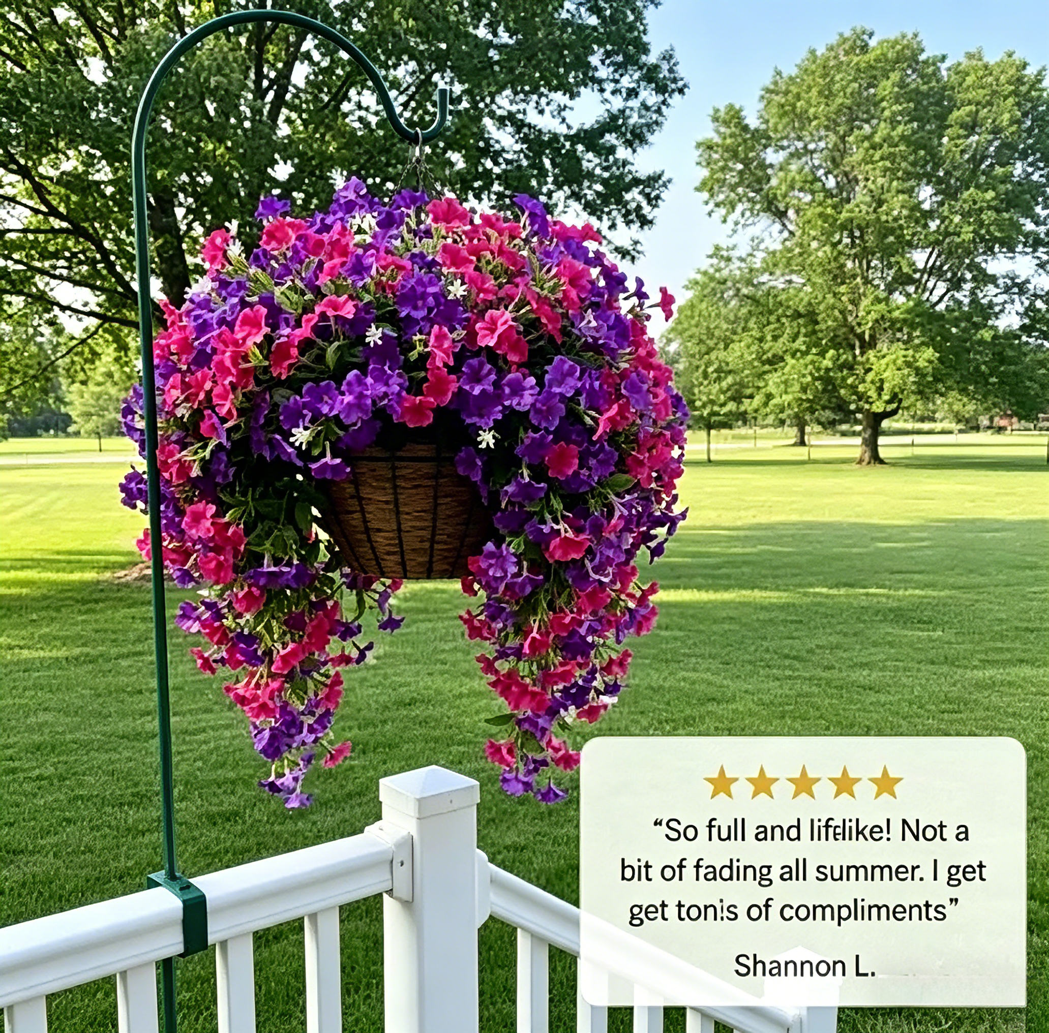 🔥70% Off Last Day🔥Ever bloom Cascades Timeless Beauty & Effortless Ambiance ,UV Resistant Artificial Petunias Flowers