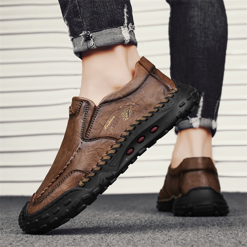 🔥Today 60% off🔥Men's latest genuine leather handmade orthopedic shoes with arch support to relieve foot pain