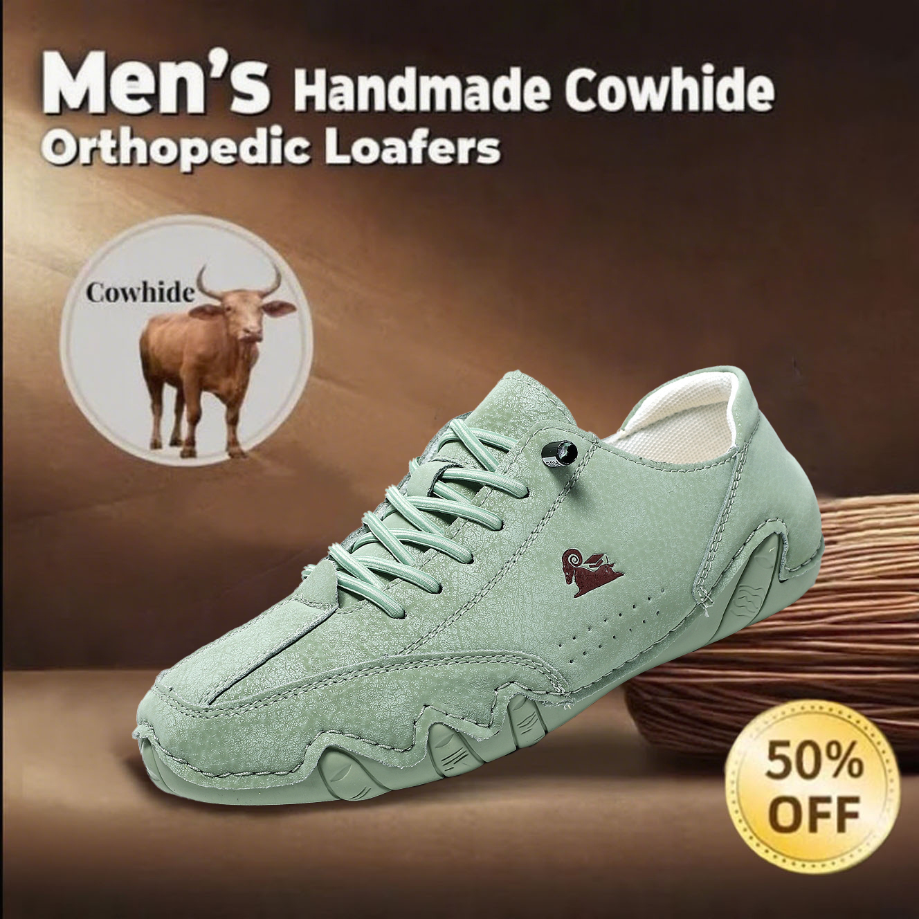 Last day 50% off 🔥Women's genuine leather slip-on orthopedic shoes