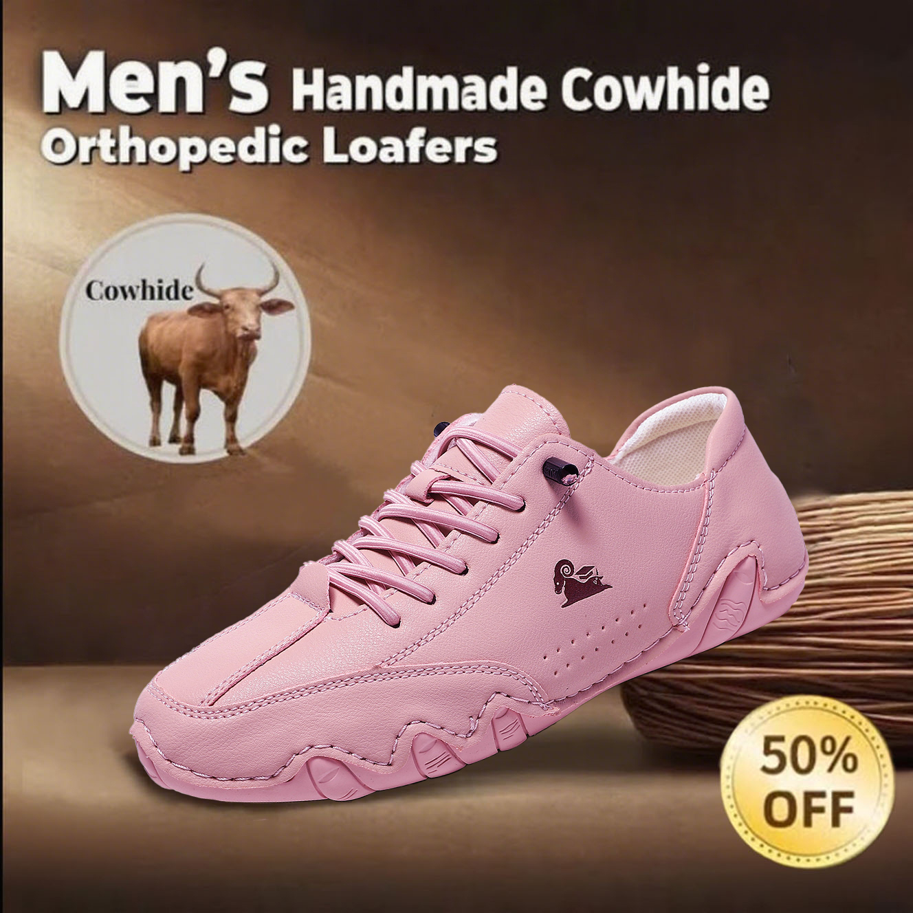 Last day 50% off 🔥Women's genuine leather slip-on orthopedic shoes