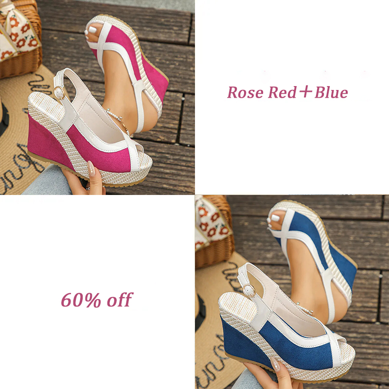 📢📢30% OFF !! ⏰Women's Casual Peep-Toe Wedge Sandals