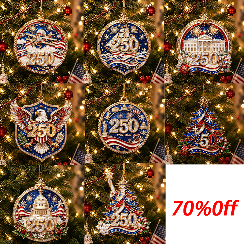 USA 250th Anniversary Christmas Ornament