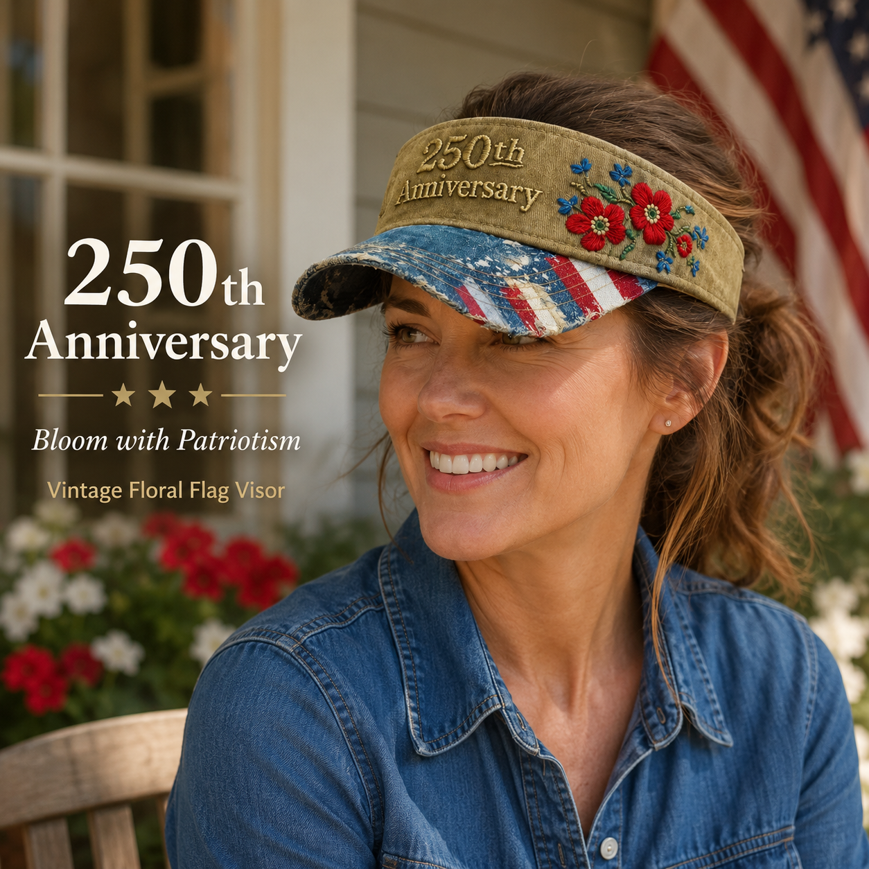 US 250th Anniversary Art Print Casual Tennis Cap
