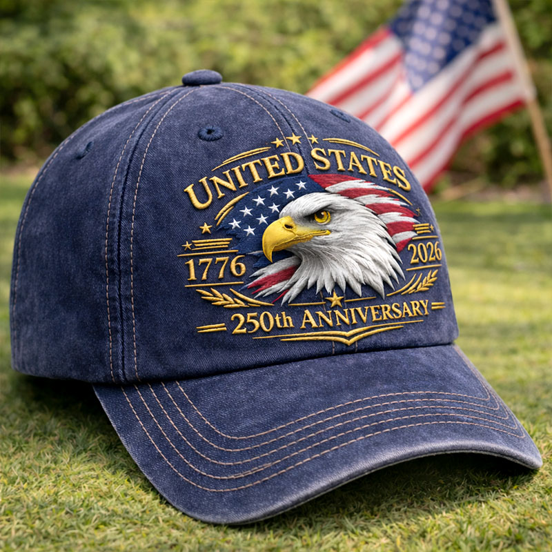 USA 250th Anniversary Eagle Baseball Cap
