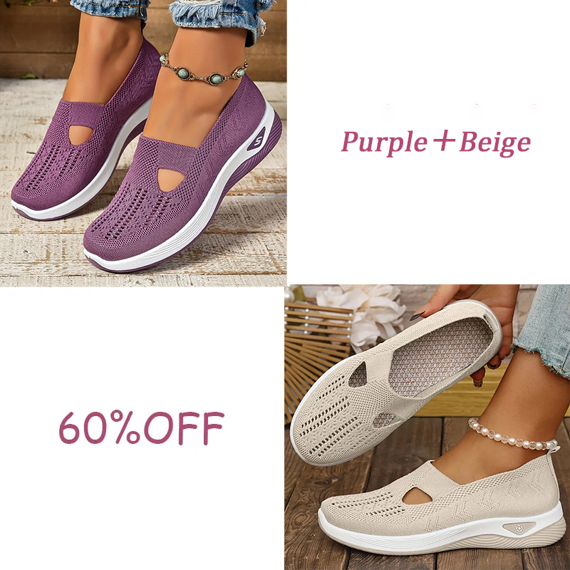 🔥New Arrivals Sale: 70% OFF🛒 M - Women's Arch Support & Breathable and Light &Slip-On Soft-Soled, Comfortable, Orthopedic Walking Shoes
