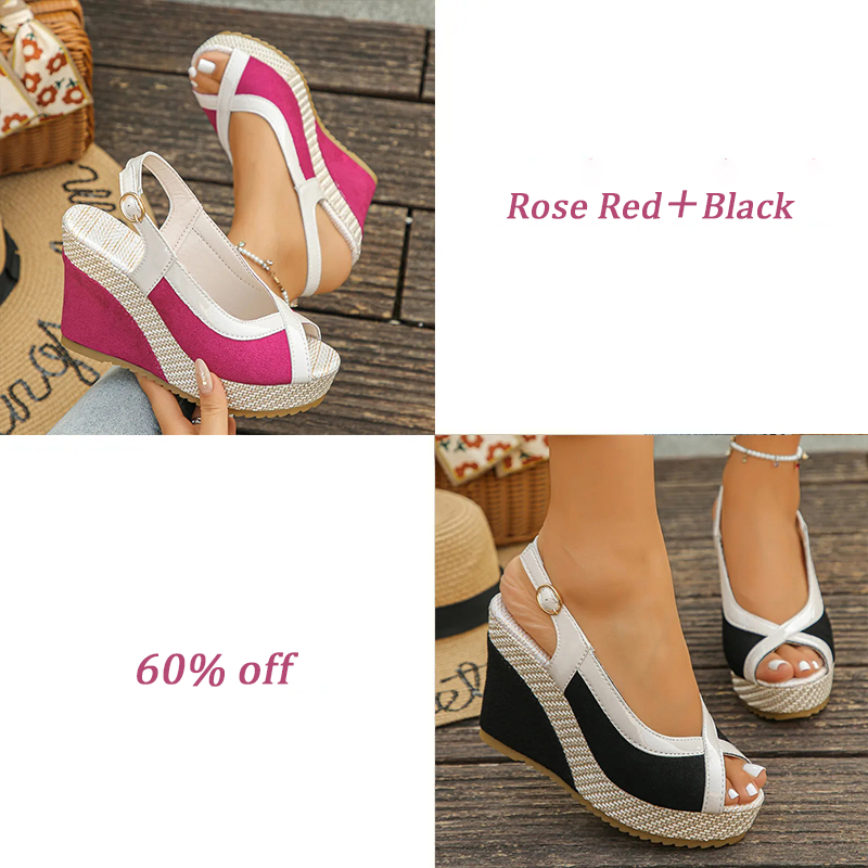 📢📢30% OFF !! ⏰Women's Casual Peep-Toe Wedge Sandals